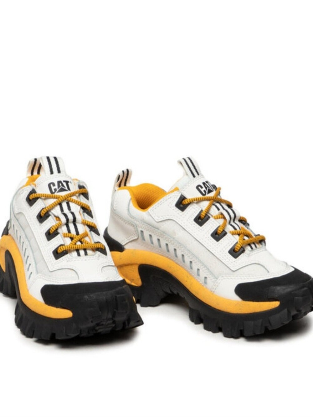 Caterpillar Cat Intruder Work Athletic Shoes White Yellow P723902 Men's Sz 10.5